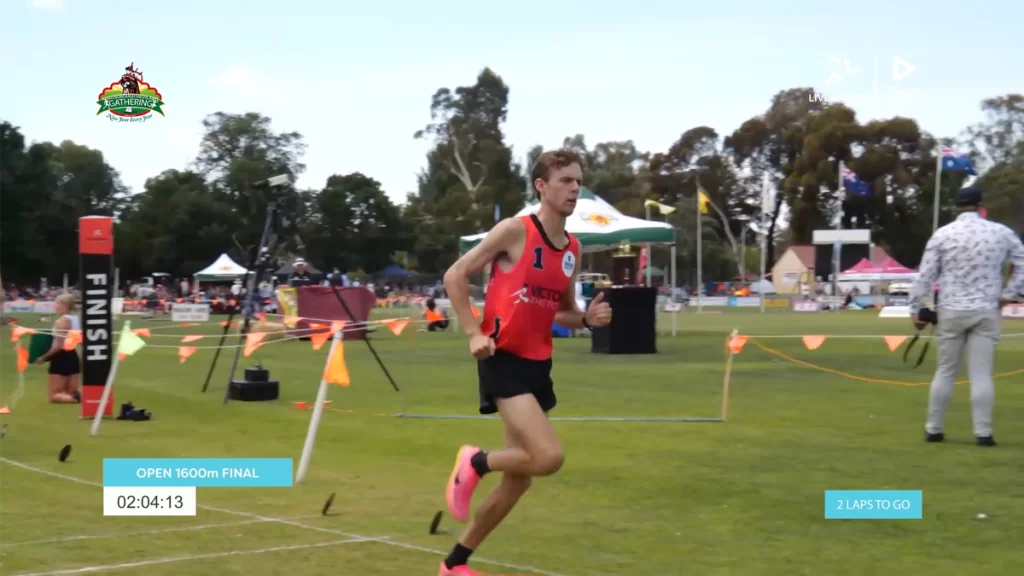 Australia runner Josh Bail racing during the 2024 Maryborough Gift.